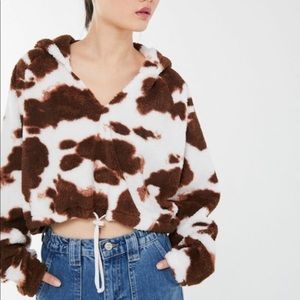 Urban outfitters cow print hoodie